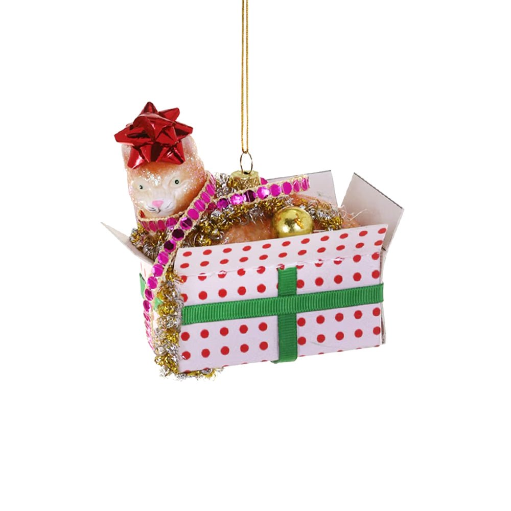 Christmas Kitty Ornament 3.25" - bubblegum market
