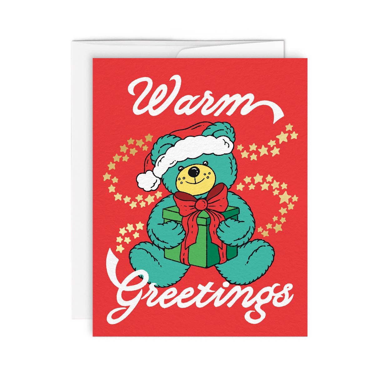 CHRISTMAS TEDDY Holiday Greeting Card - bubblegum market