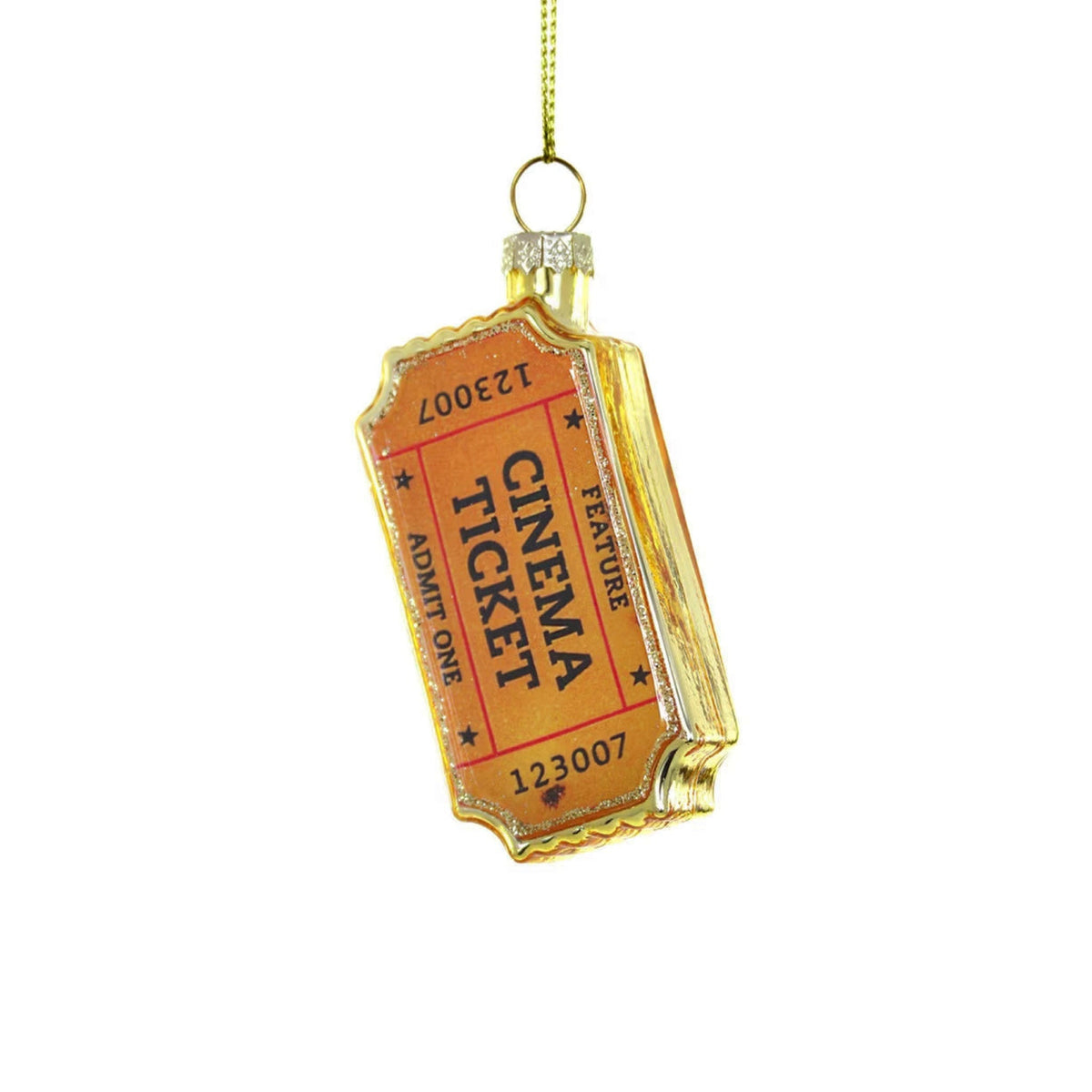 Cinema Ticket Ornament 3" - bubblegum market