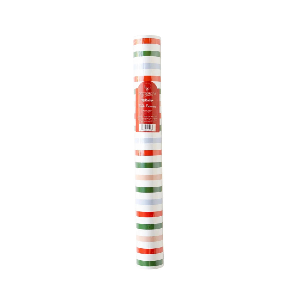 City Sidewalks Holiday Table Runner - bubblegum market
