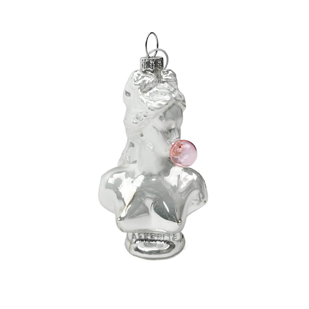 Classical Bust with Bubble Gum Glass Ornament 3.75" - bubblegum market