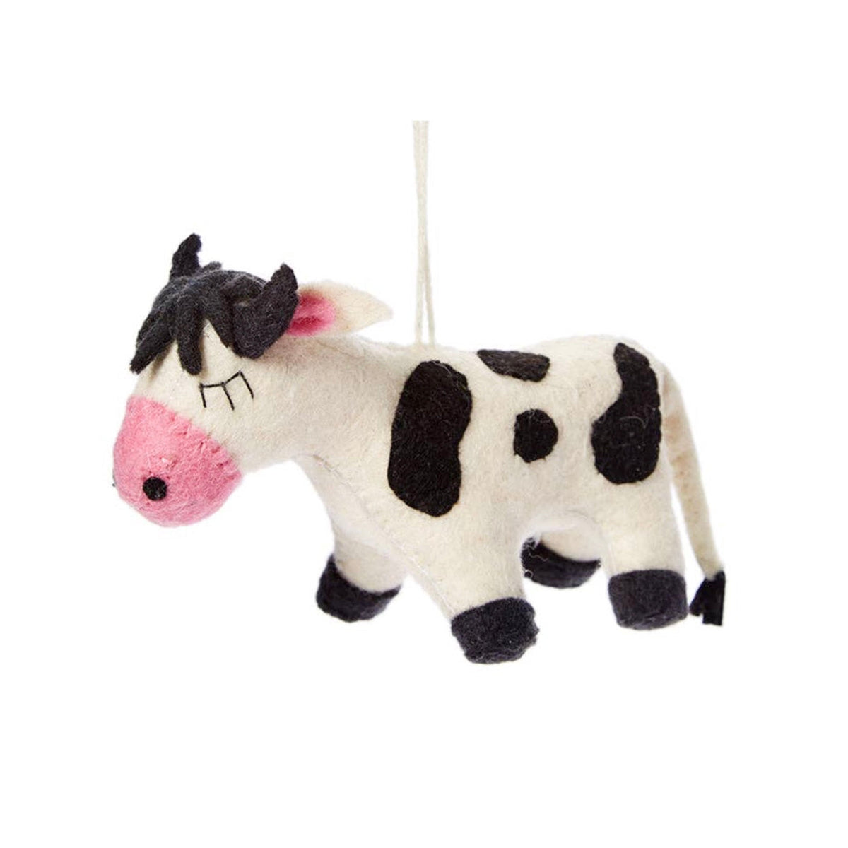 Cow Felt Ornament - bubblegum market