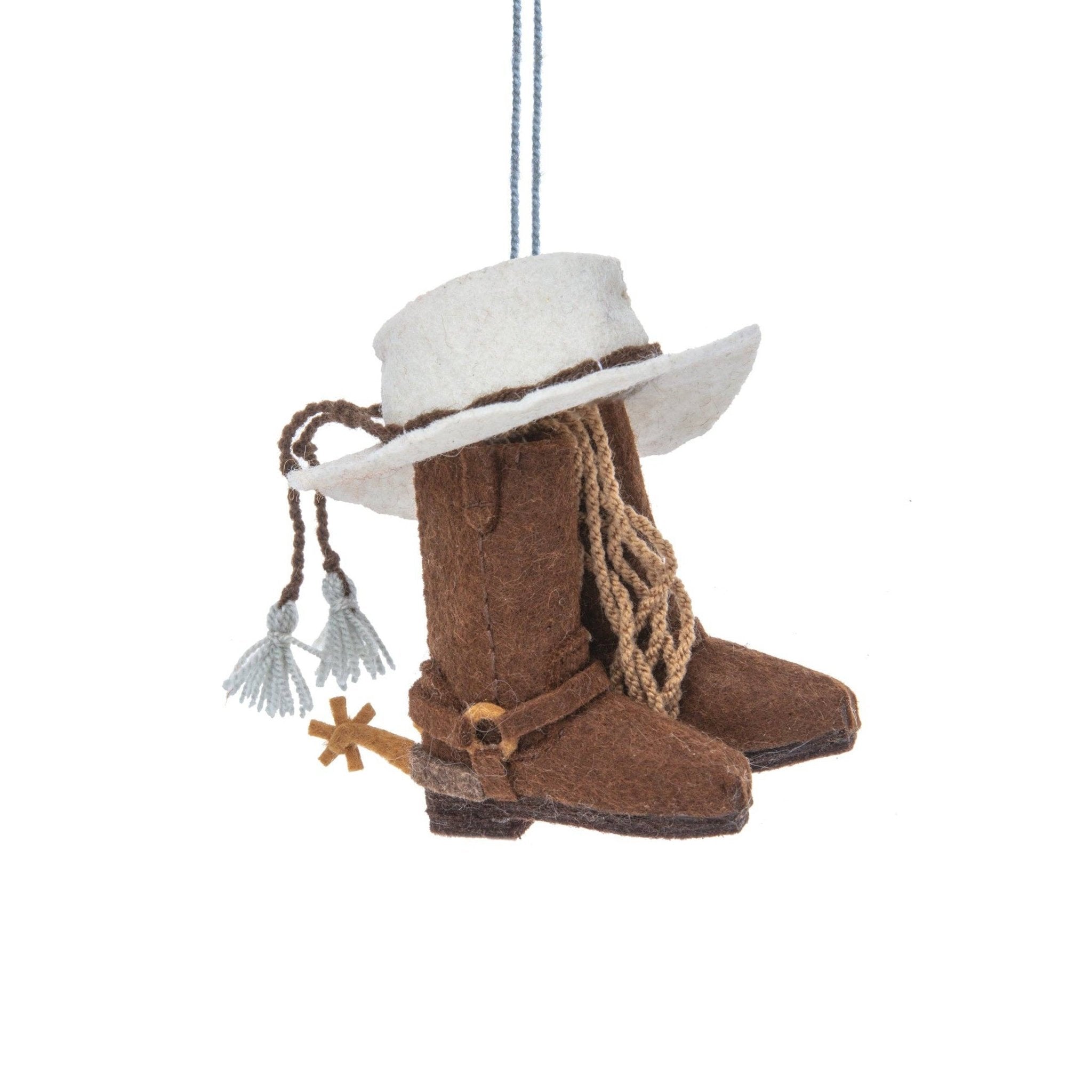 Cowboy Hat & Boots Felt Ornament - bubblegum market