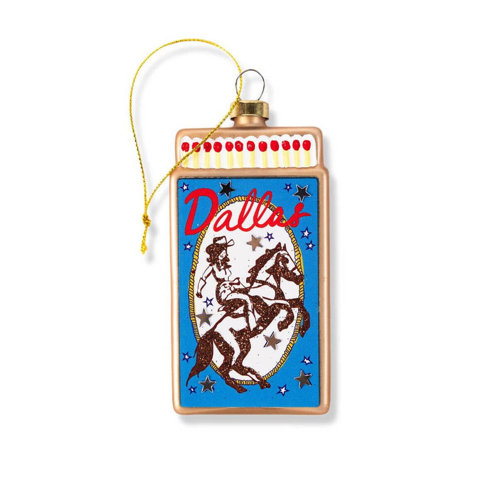 Dallas Matchbook Ornament 3.5" - bubblegum market