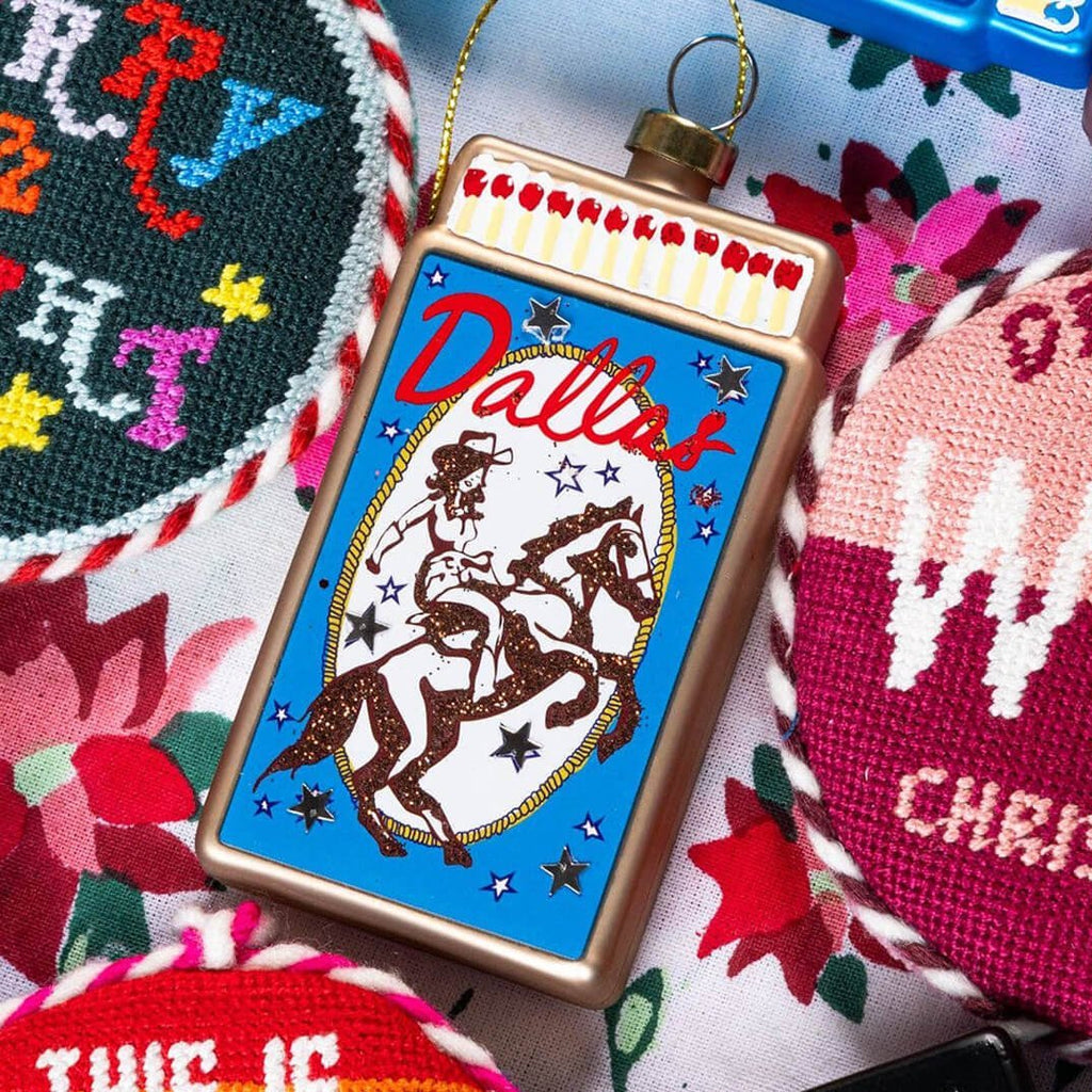 Dallas Matchbook Ornament 3.5" - bubblegum market