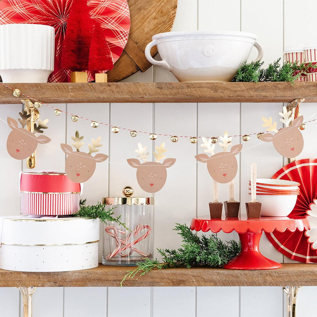 Dear Rudolph Reindeer / Bells Banner Set - bubblegum market