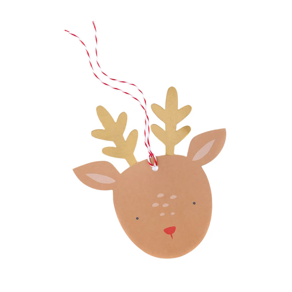 Dear Rudolph Reindeer Oversized Gift Tags - bubblegum market