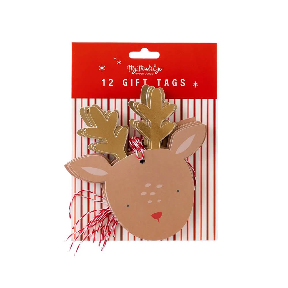 Dear Rudolph Reindeer Oversized Gift Tags - bubblegum market
