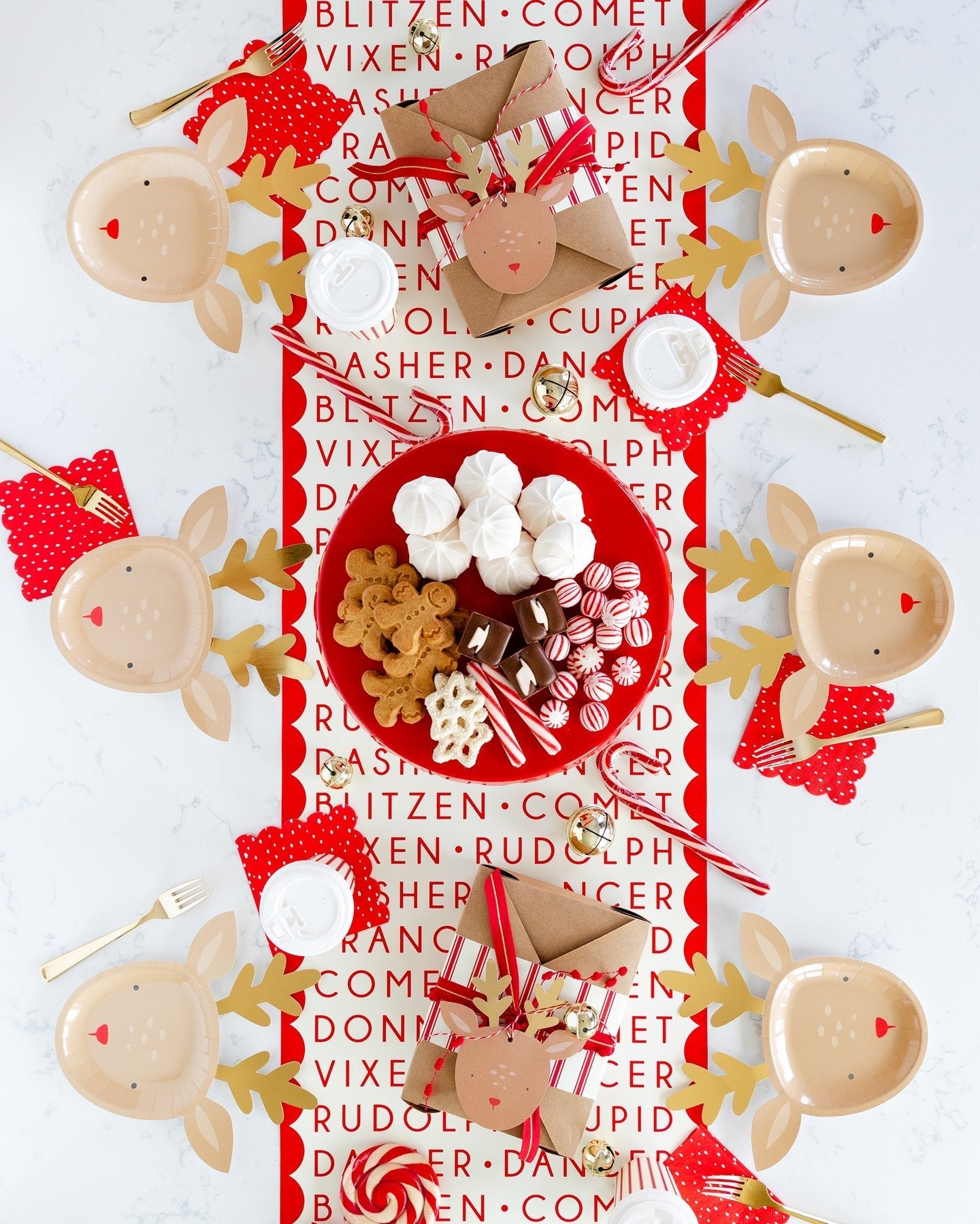 Dear Rudolph Reindeer Plates 9" - bubblegum market