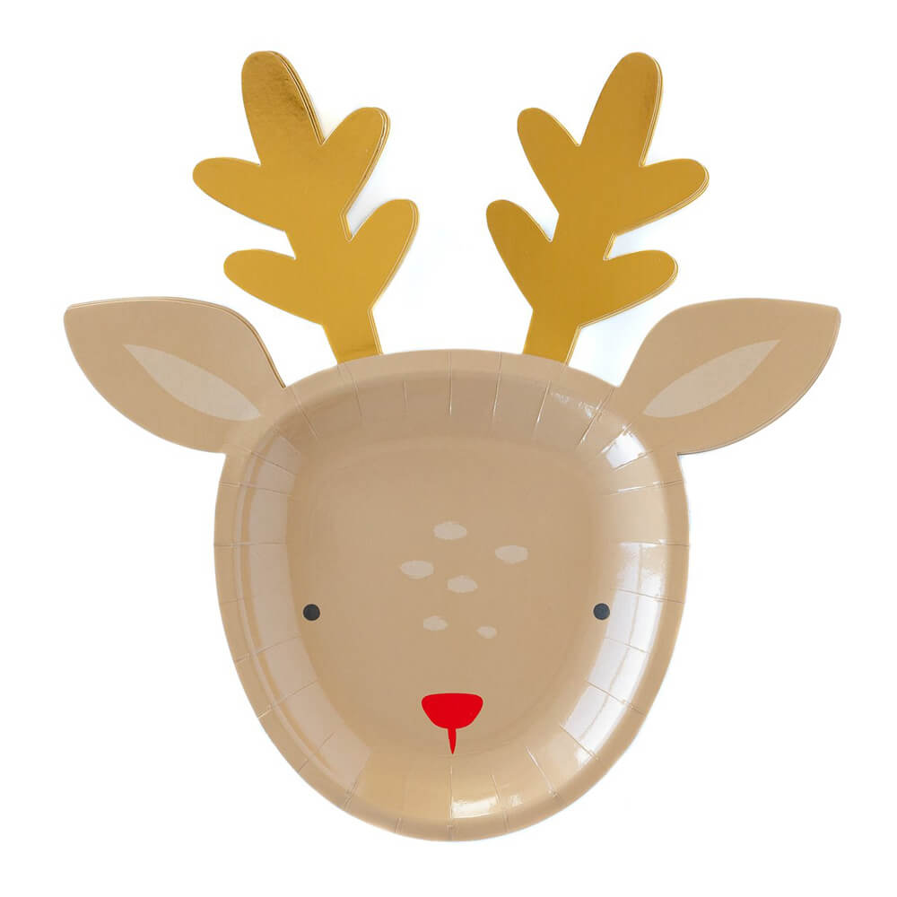 Dear Rudolph Reindeer Plates 9" - bubblegum market