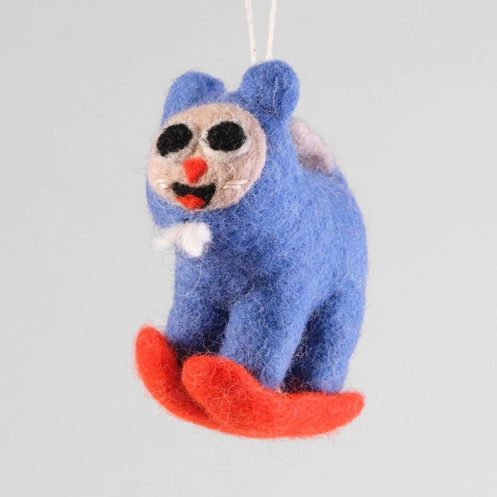 'Eddie' Hanging Felt Ornament - bubblegum market