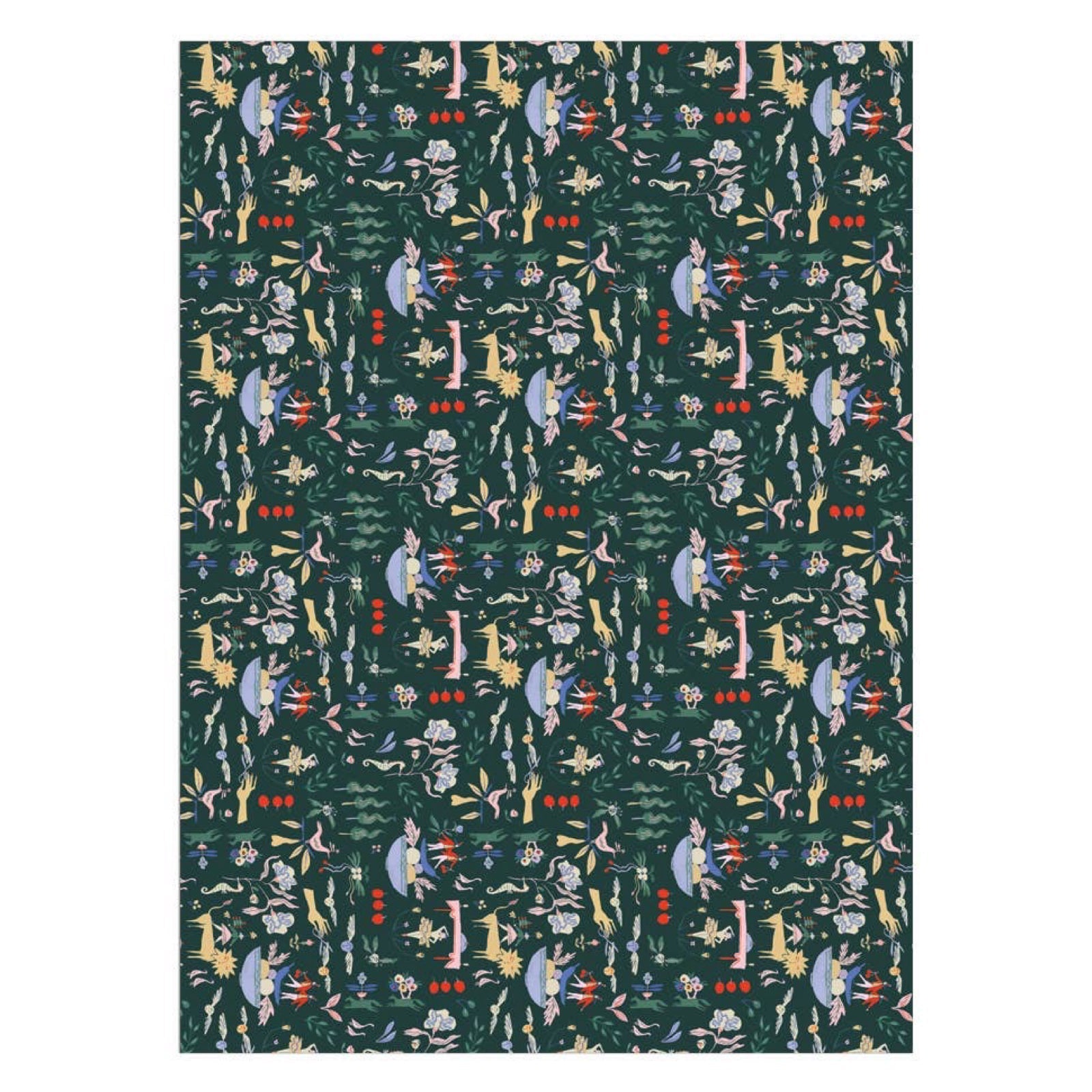 Emerald Holiday Wrapping Paper Sheets (Roll of 3) - bubblegum market