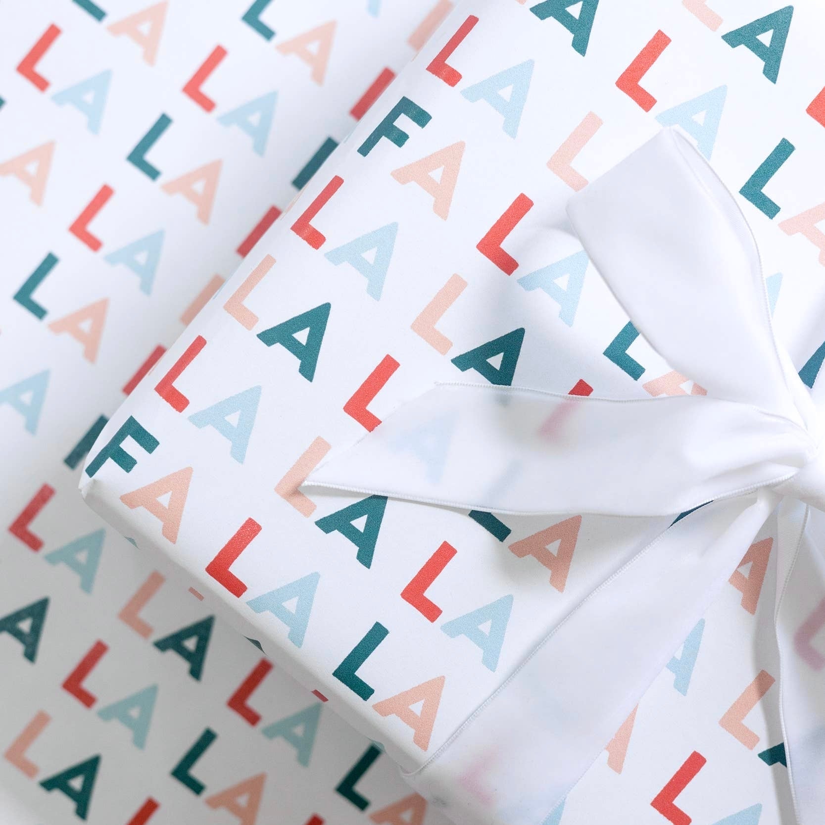 FA LA LA Holiday Wrapping Paper Sheets (Roll of 3) - bubblegum market