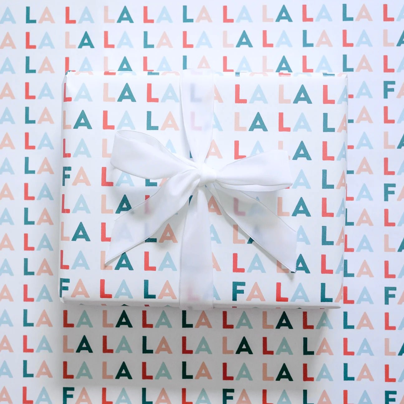 FA LA LA Holiday Wrapping Paper Sheets (Roll of 3) - bubblegum market