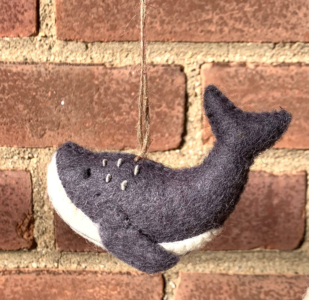 Felt Whale Ornament - bubblegum market
