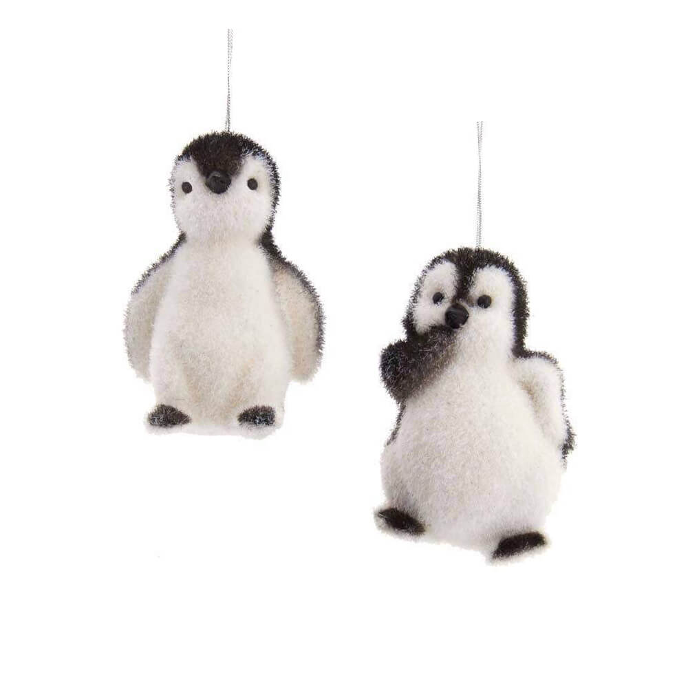 Flocked Penguin Ornament 3.5" - bubblegum market