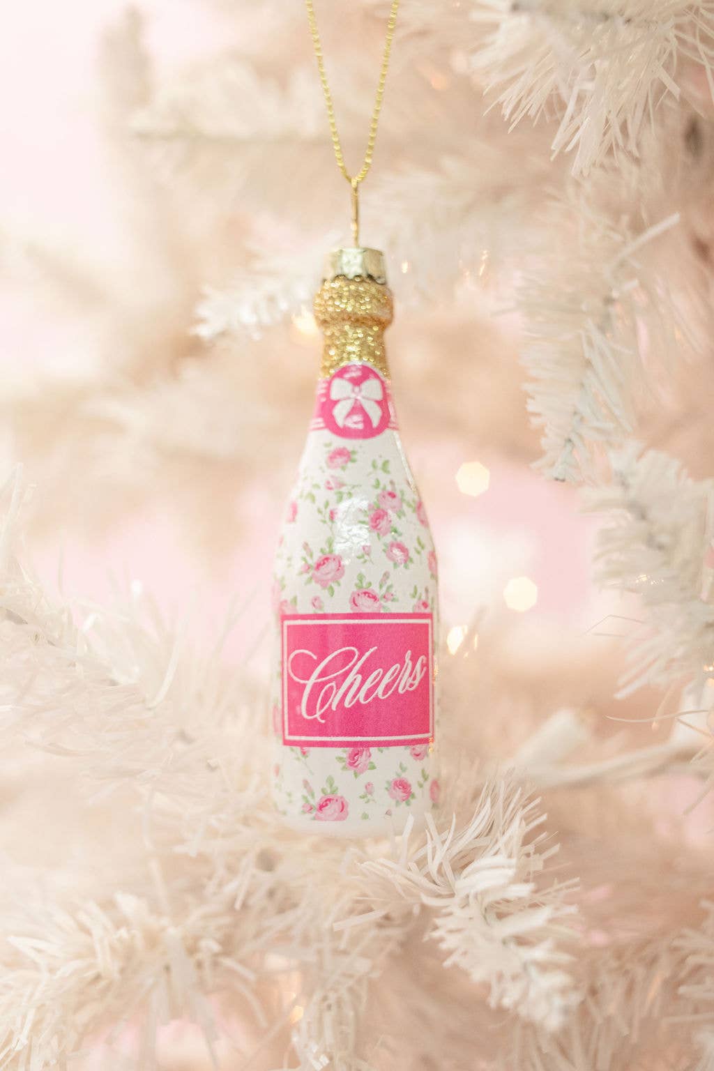 Floral Fizz Champagne Ornament - bubblegum market