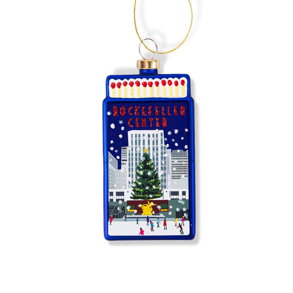 furbish-studio-rockefeller-center-matchbook-christmas-ornament-blue-new-york-city