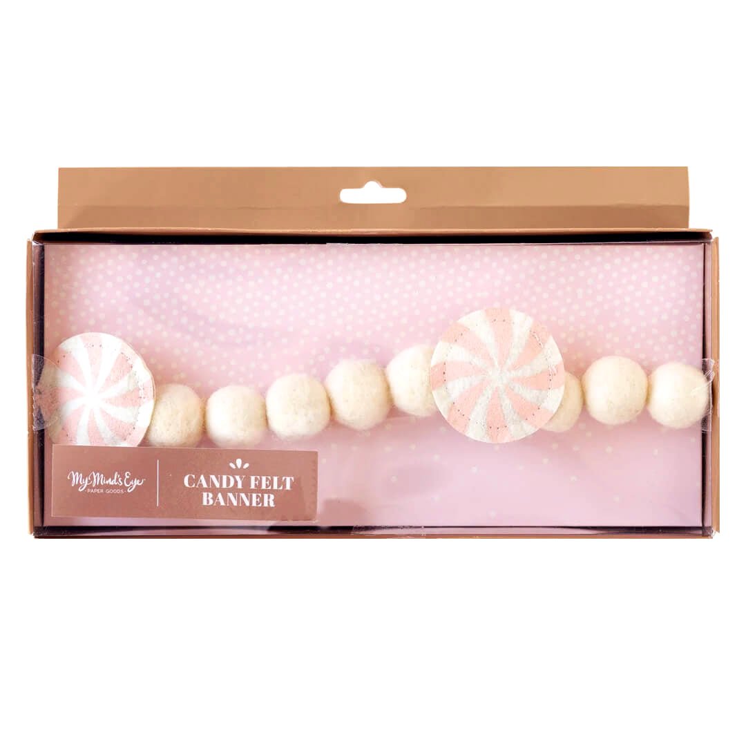 Gingerbread Candy Felt Banner - bubblegum market
