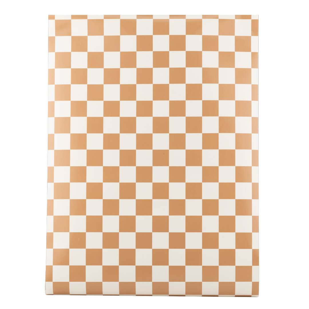 Gingerbread Checked Table Runner - bubblegum market