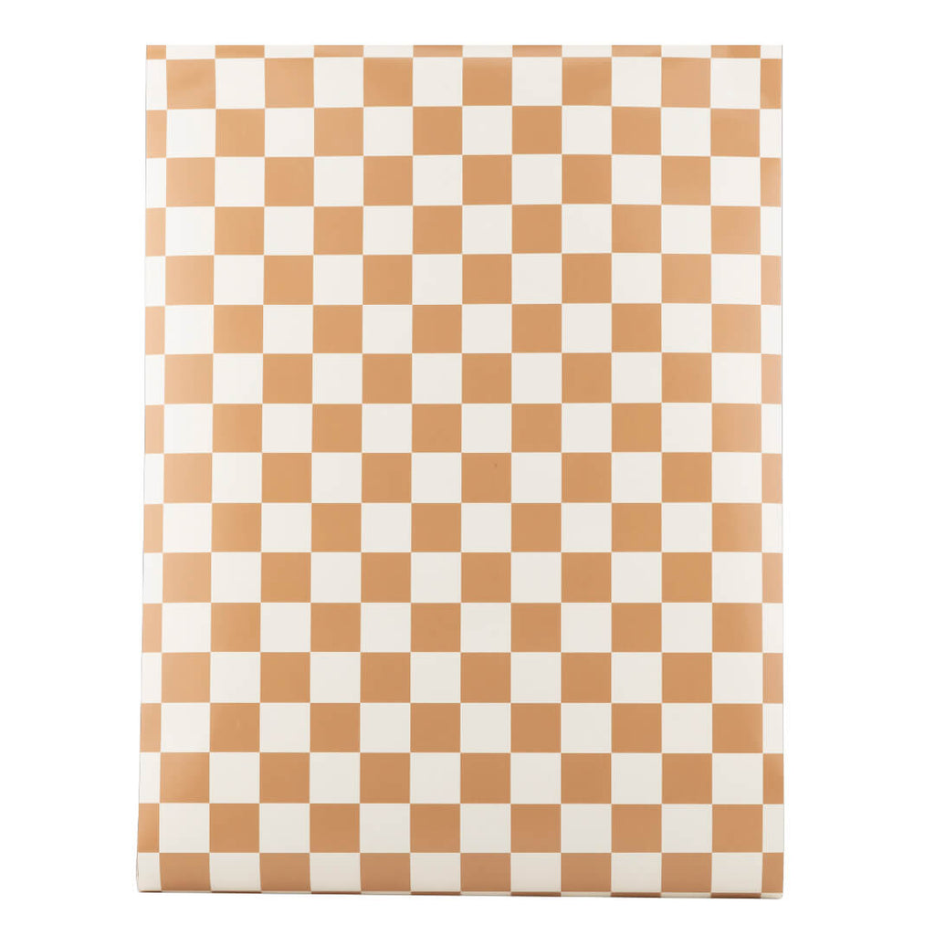 Gingerbread Checked Table Runner - bubblegum market