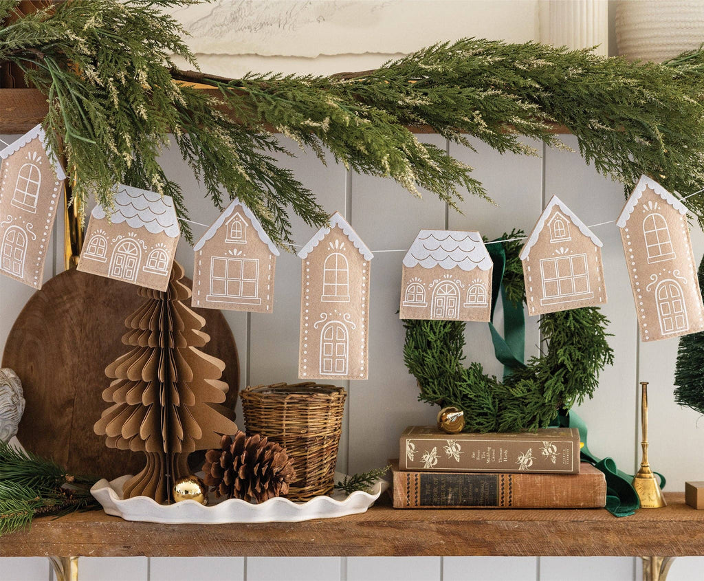 Gingerbread Felt Houses Banner - bubblegum market