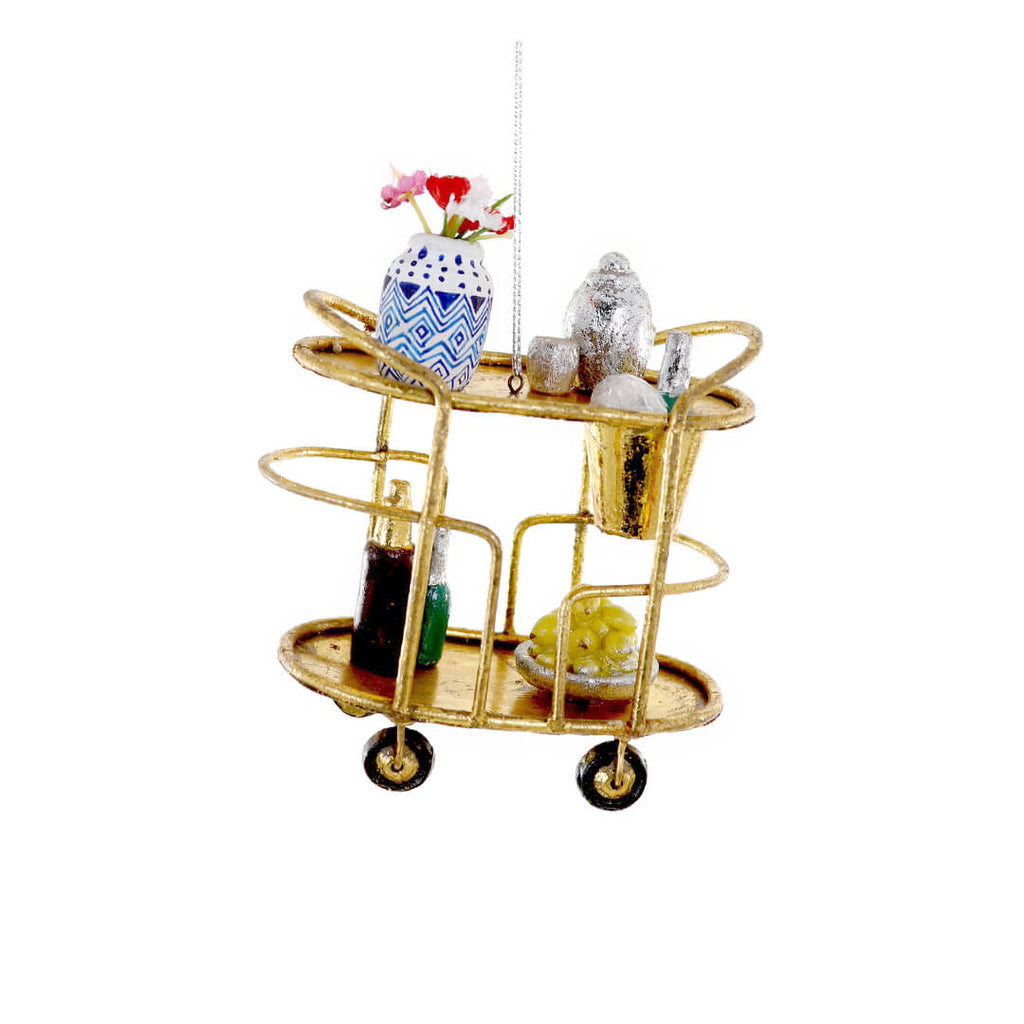 Glam Bar Cart Ornament 4.5" - bubblegum market