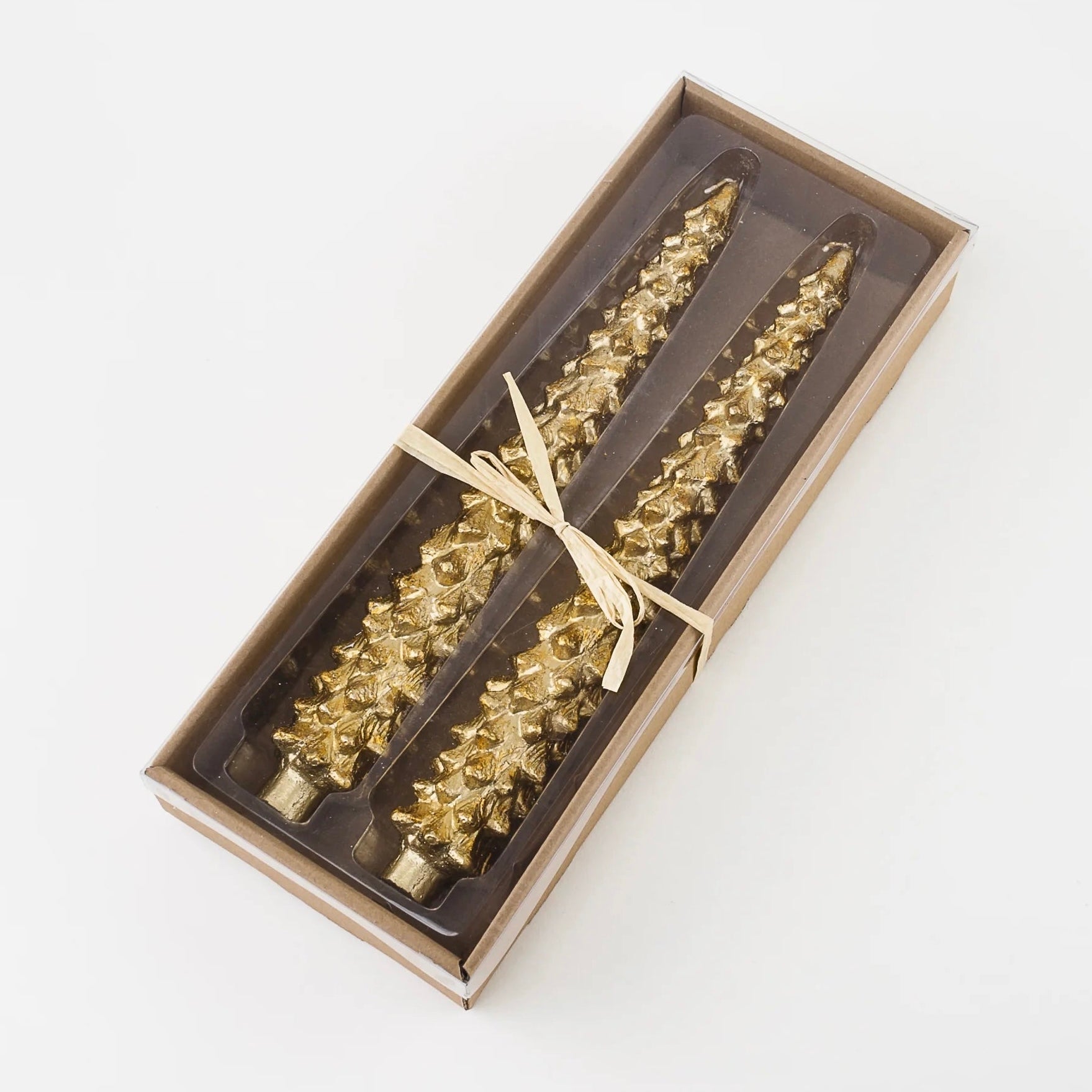 Gold Leaf Tree Candles 11.25" (Set of 2) - bubblegum market