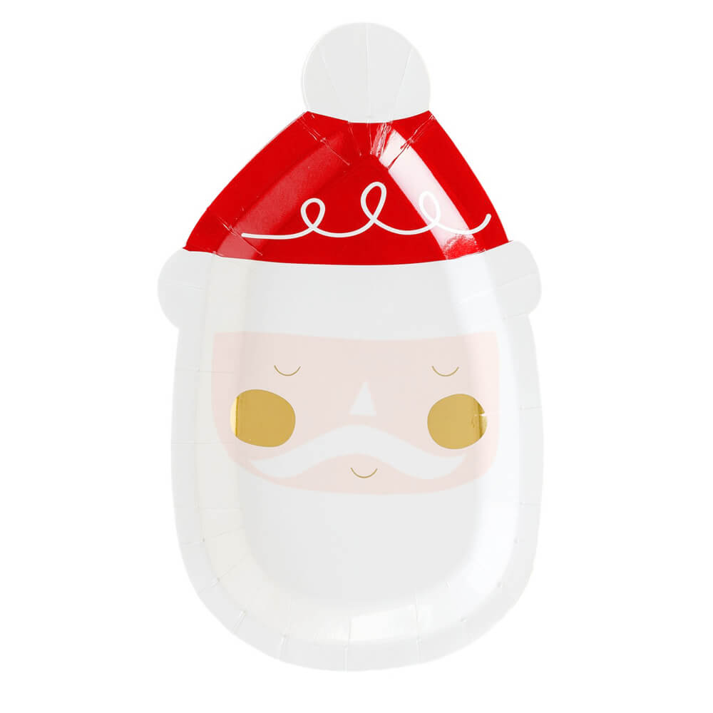 Golden Cheeked Santa Face Plates 9" - bubblegum market