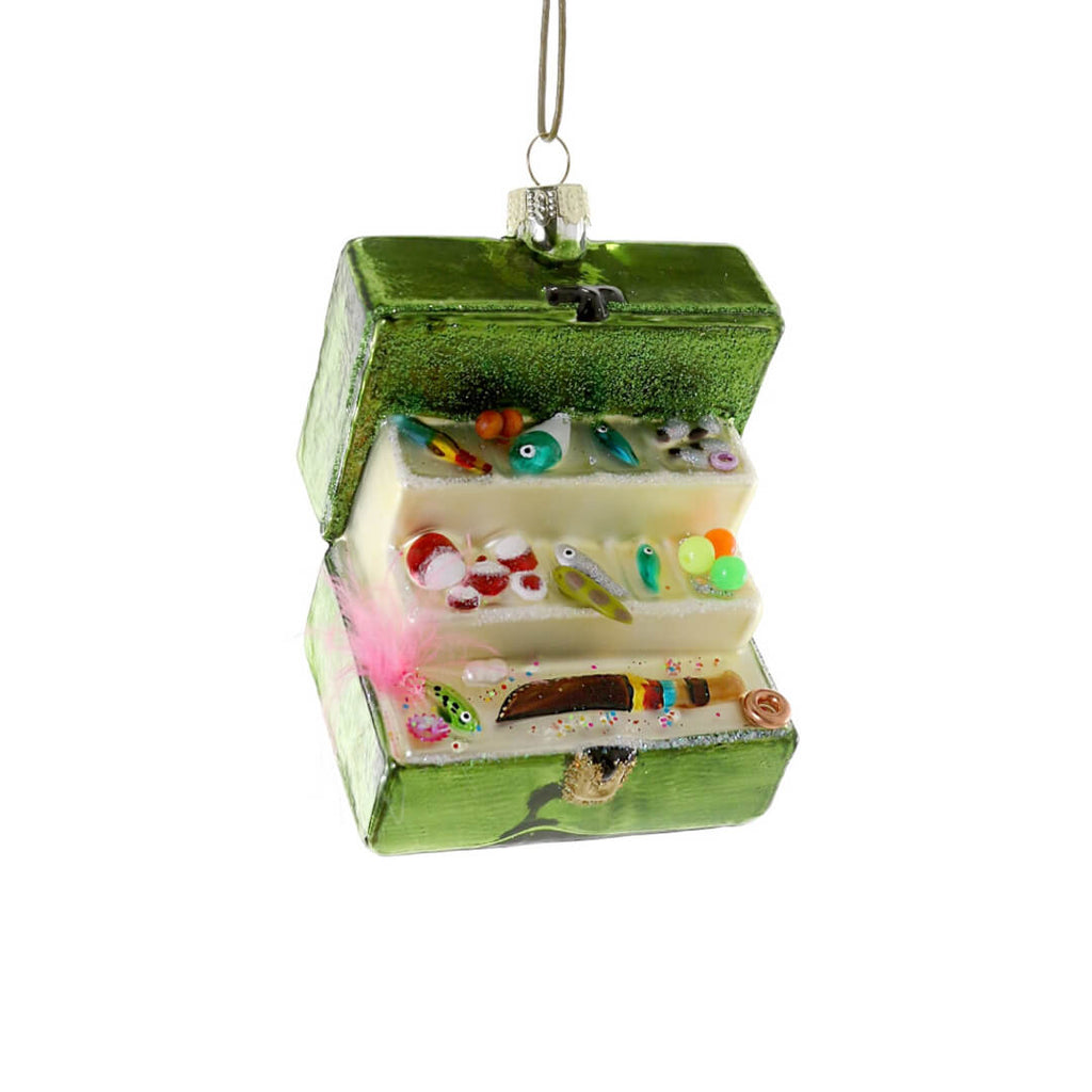 green-tackle-box-ornament-cody-foster-fishing-hobby