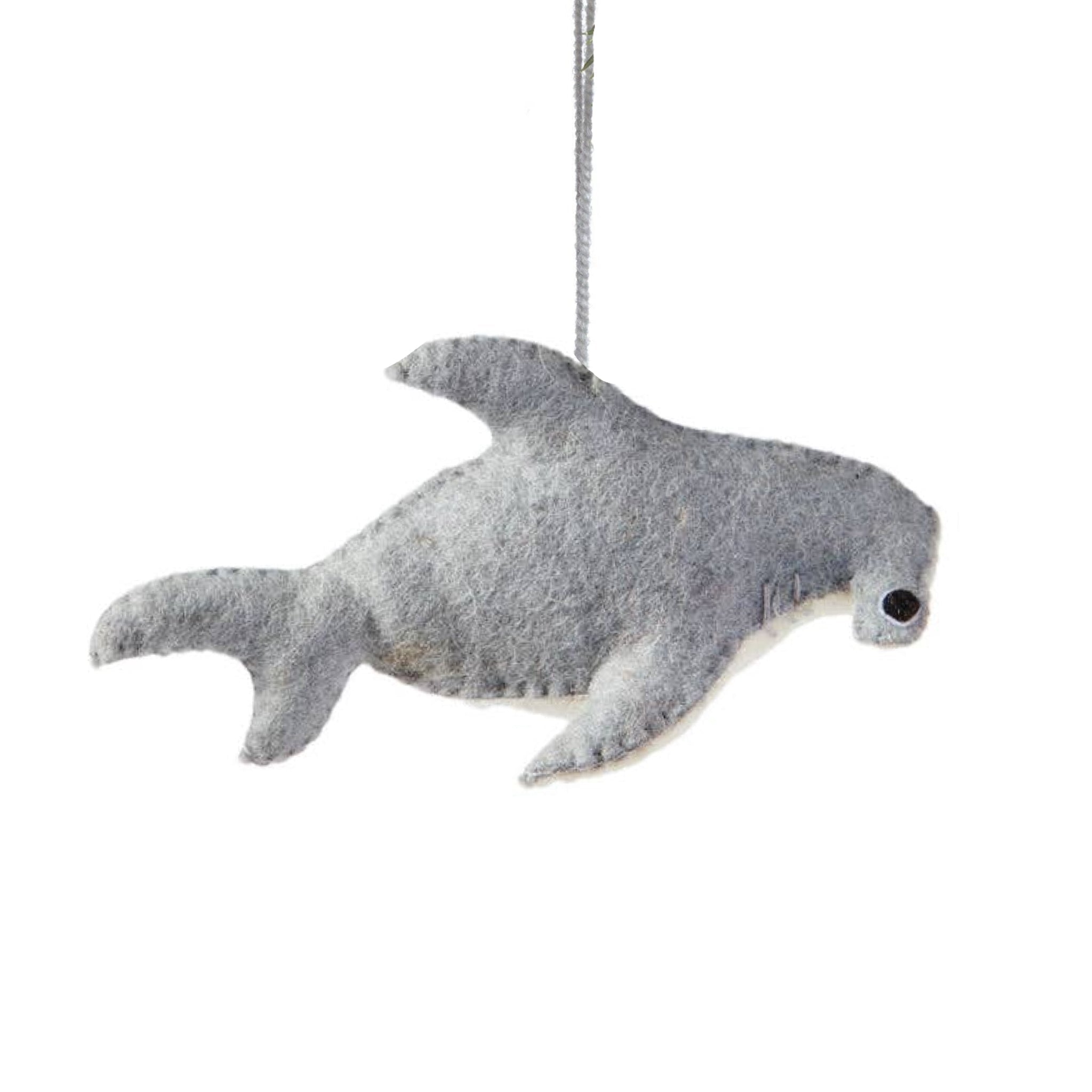 Hammerhead Shark Felt Ornament - bubblegum market