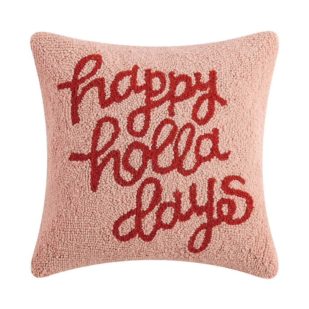 Happy Holladays Hook Pillow - bubblegum market