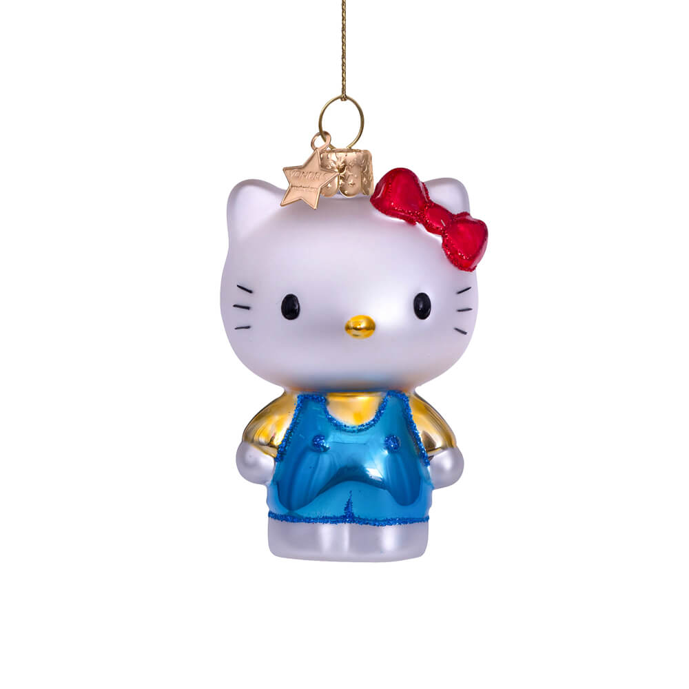 hello-kitty-with-blue-pantsuit-overalls-outfit-yellow-shirt-red-bow-ornament-vondels-christmas