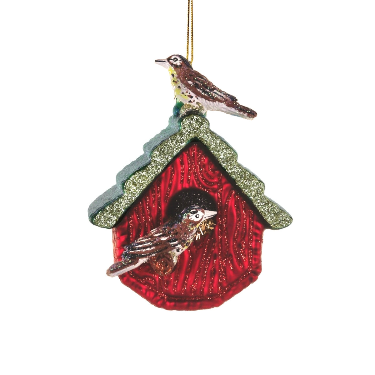 Home Tweet Home Red Birdhouse Ornament 4" - bubblegum market