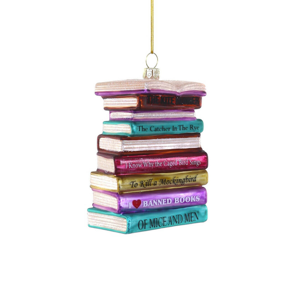 i-heart-banned-books-ornament-cody-foster-christmas-library-book-stack-purple-teal-aquq-pink