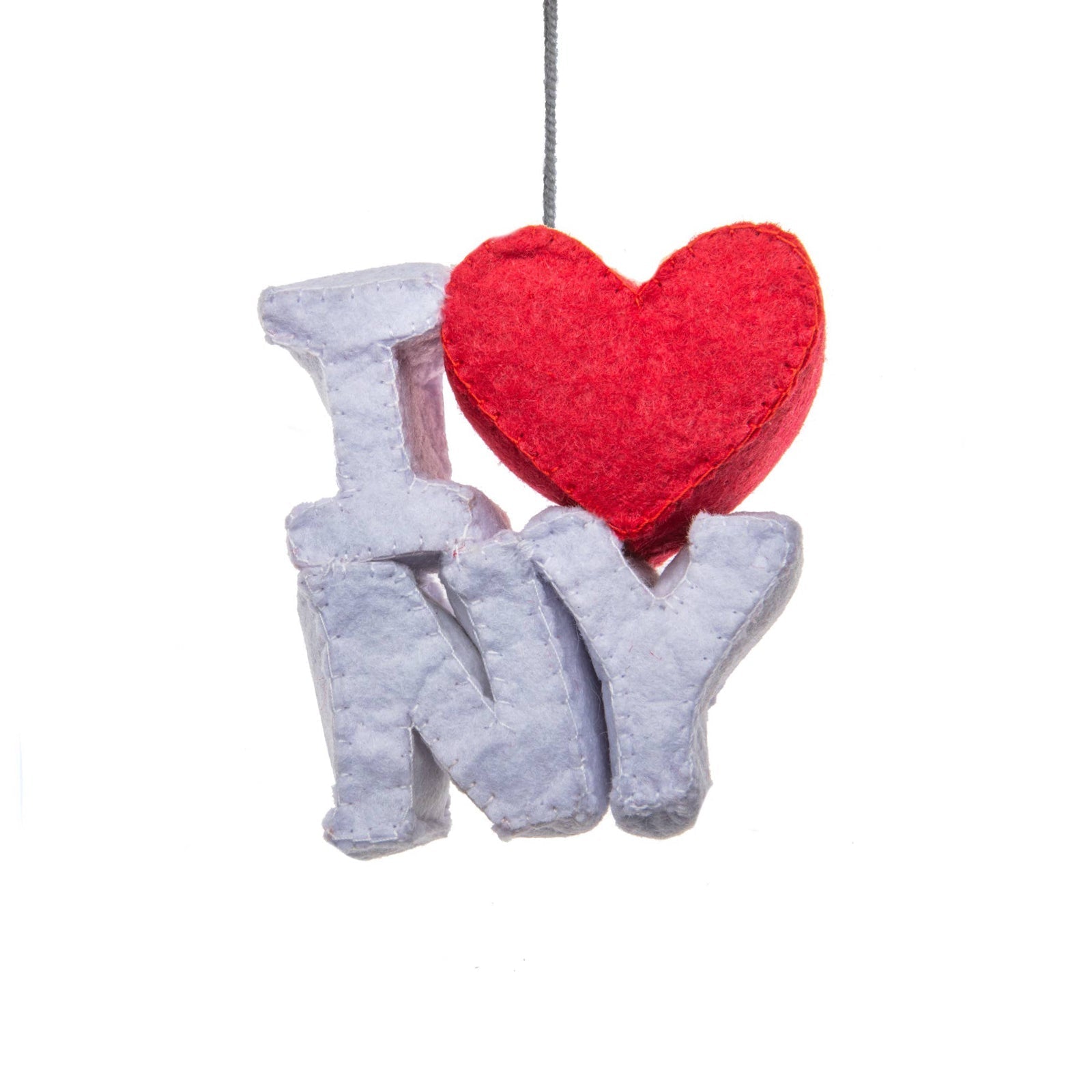 I LOVE NY Felt Ornament - bubblegum market