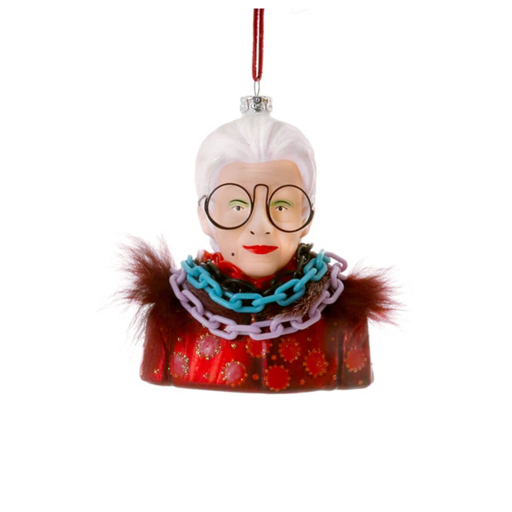 Iris Apfel Ornament 4" - bubblegum market