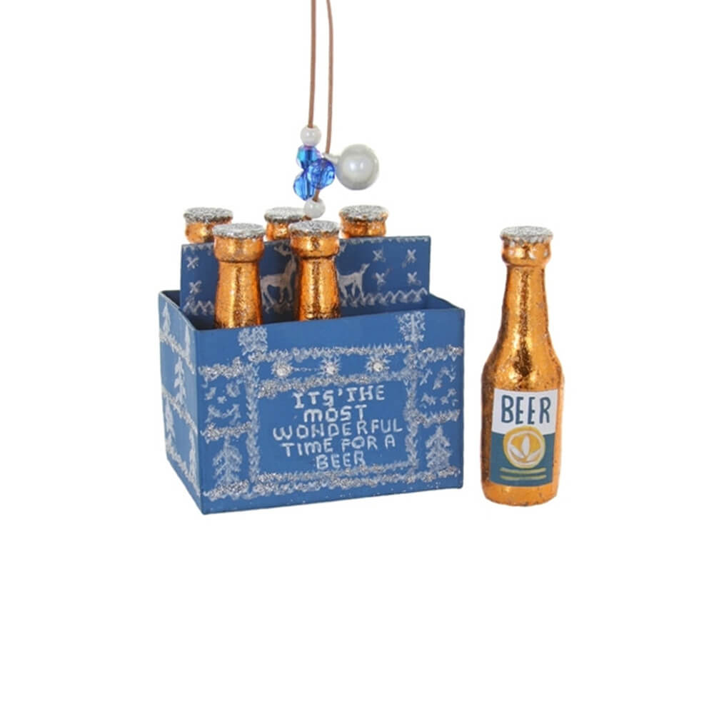 its-the-most-wonderful-time-for-a-beer-6-pack-case-blue-gold-ornament-cody-foster-christmas