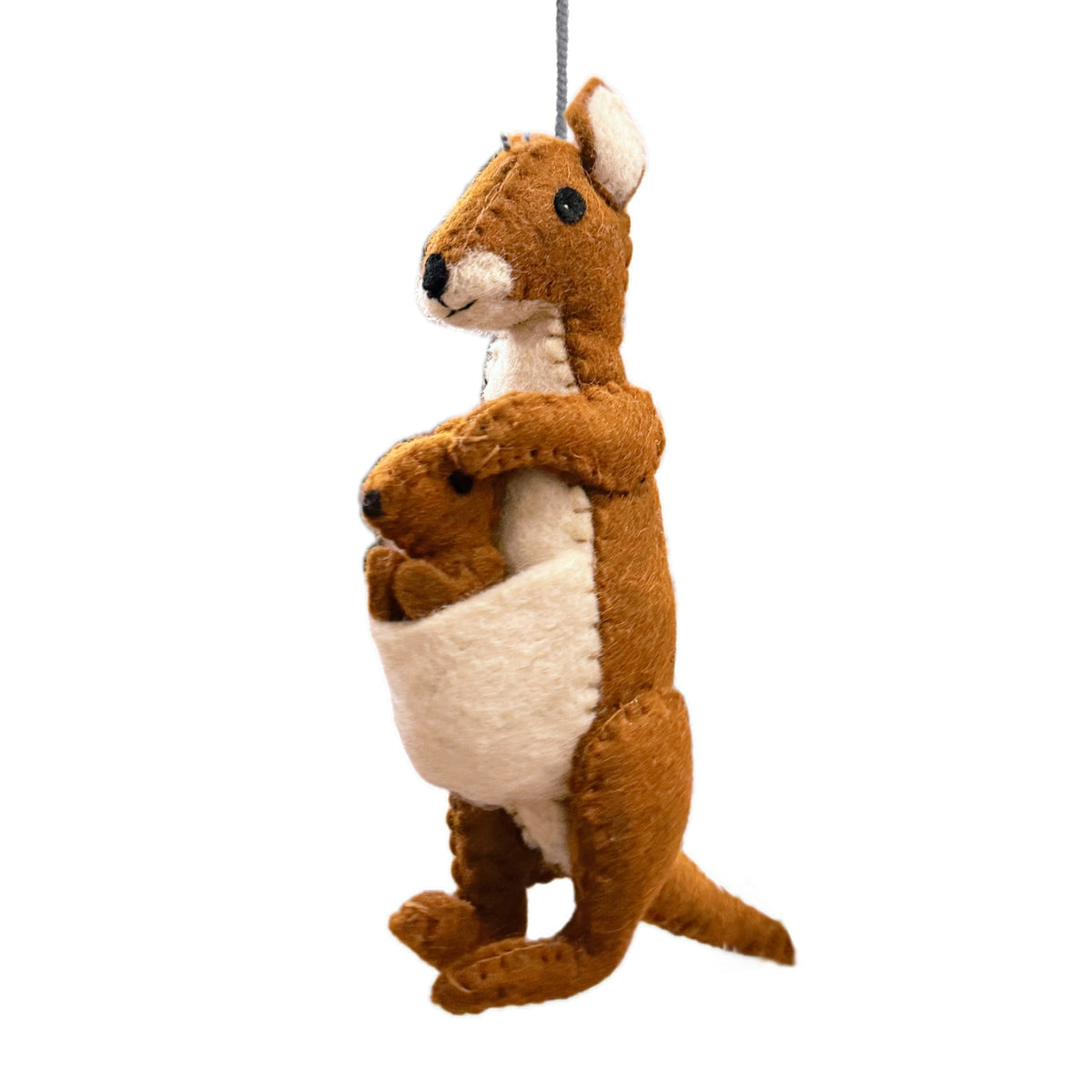 Kangaroo Felt Ornament - bubblegum market
