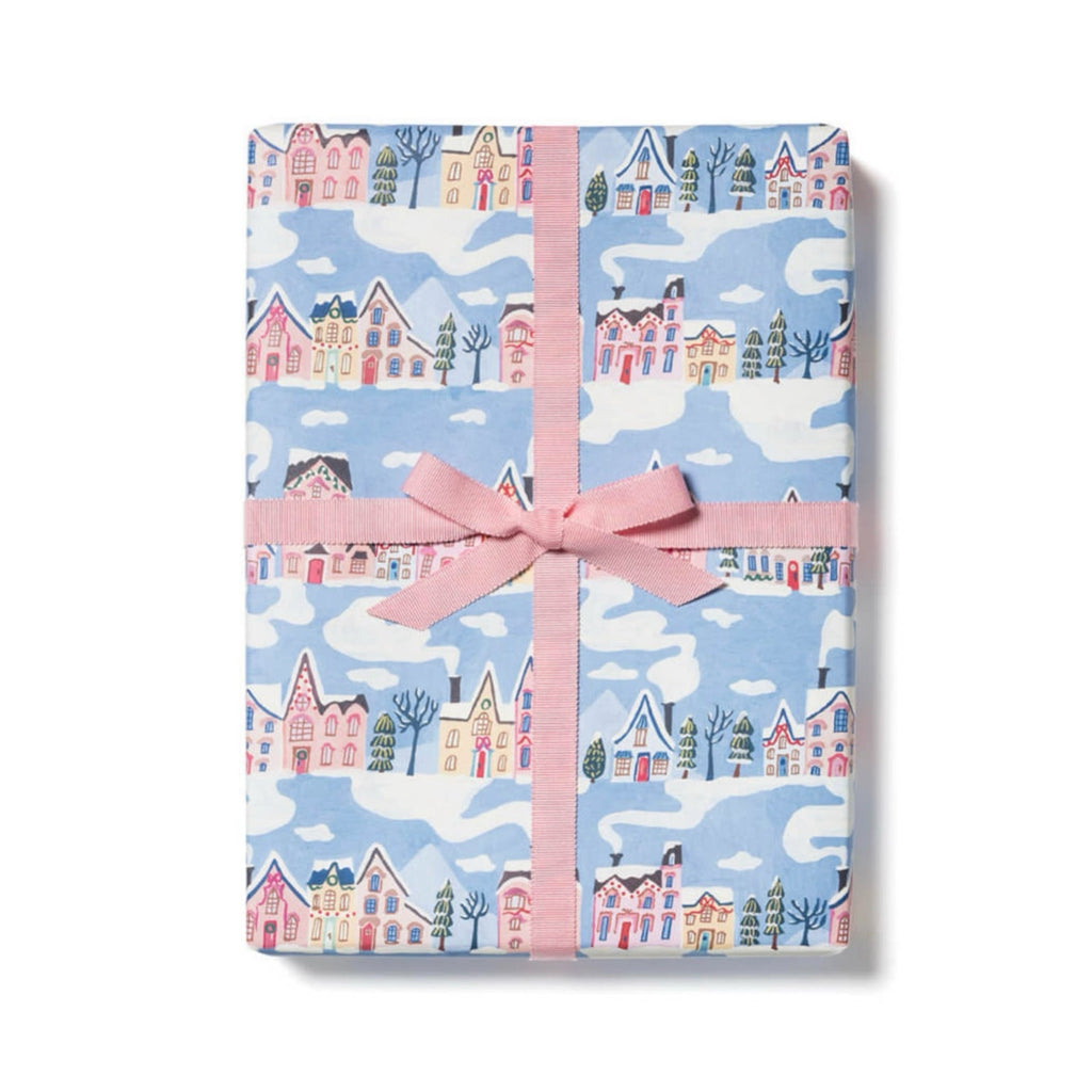 Little Pink Houses Gift Wrap Sheets (Roll of 3) - bubblegum market