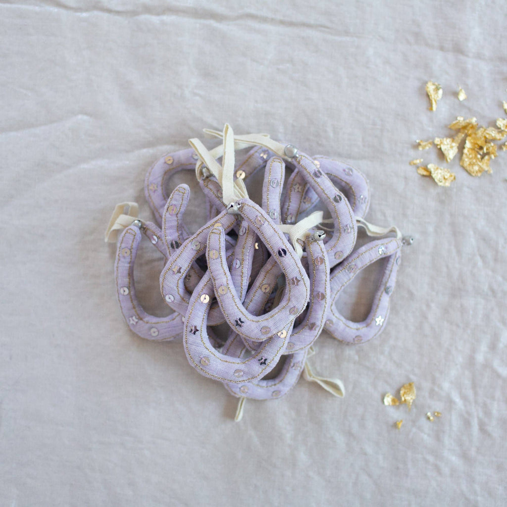 Lucky Horseshoe Cotton & Lavender - Filled Ornament - bubblegum market