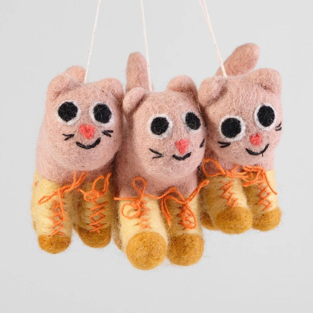 'Lucy' Hanging Felt Ornament - bubblegum market