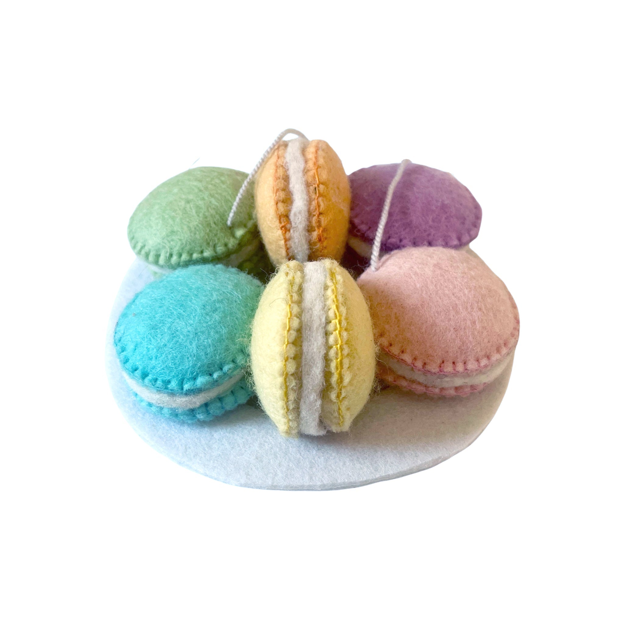 Macaron Plate Felt Ornament - bubblegum market