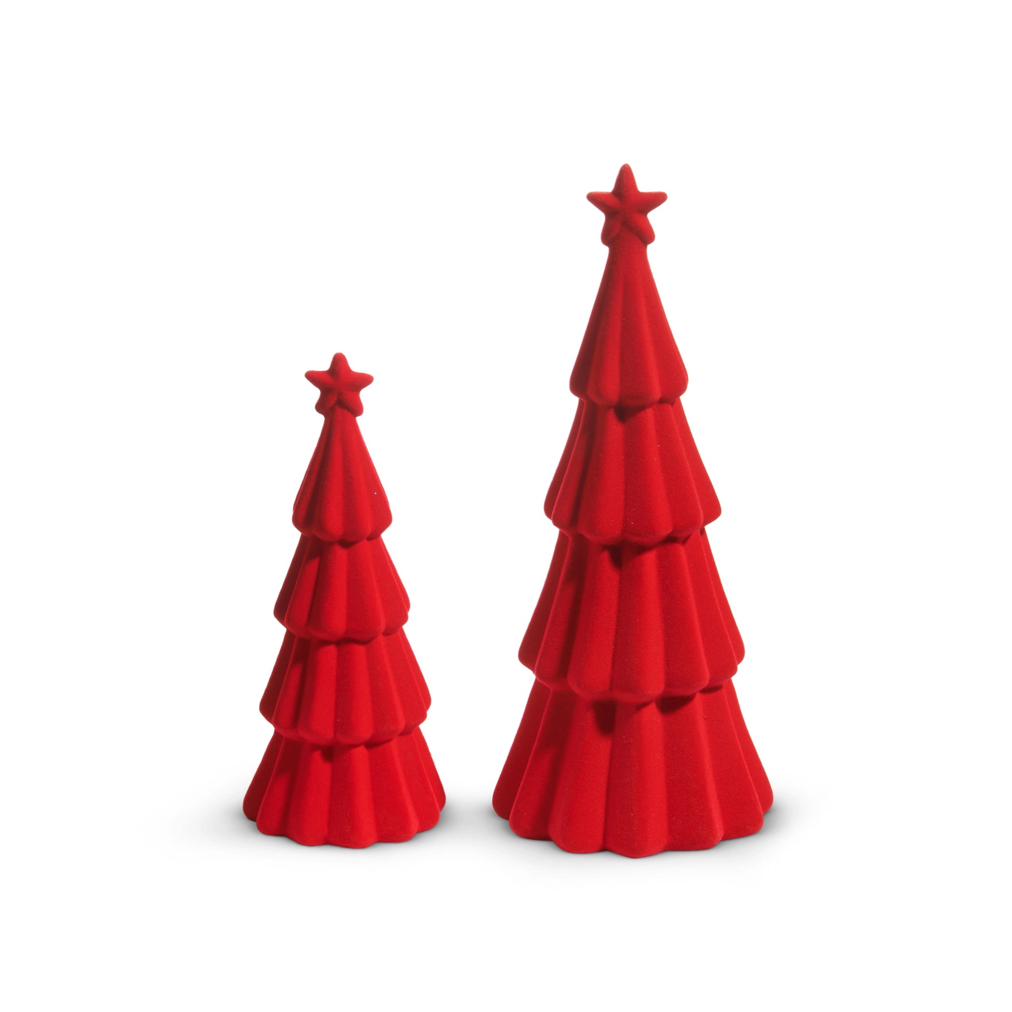 Make It Merry Red Flocked Trees 10" - bubblegum market