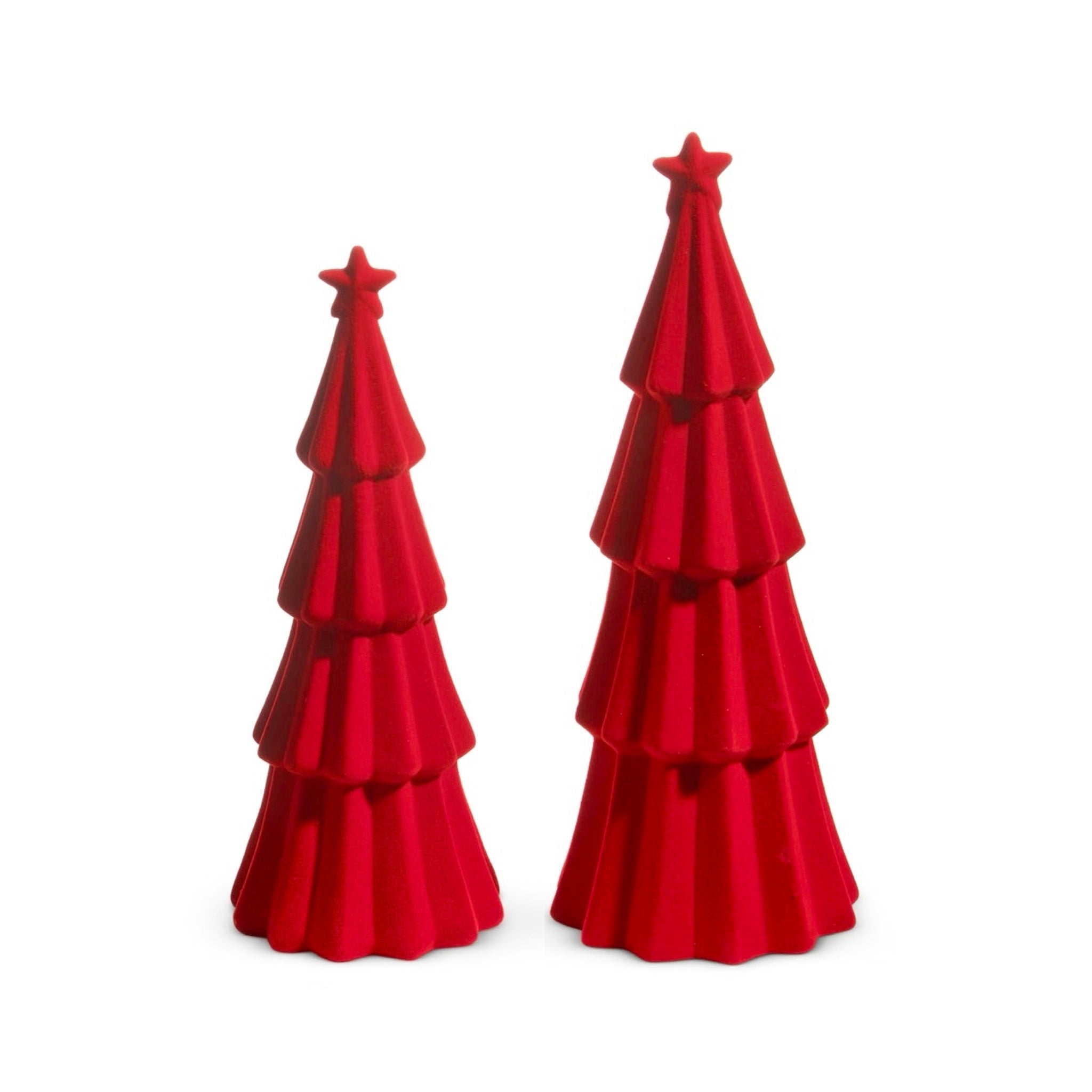 Make It Merry Red Flocked Trees 14" - bubblegum market