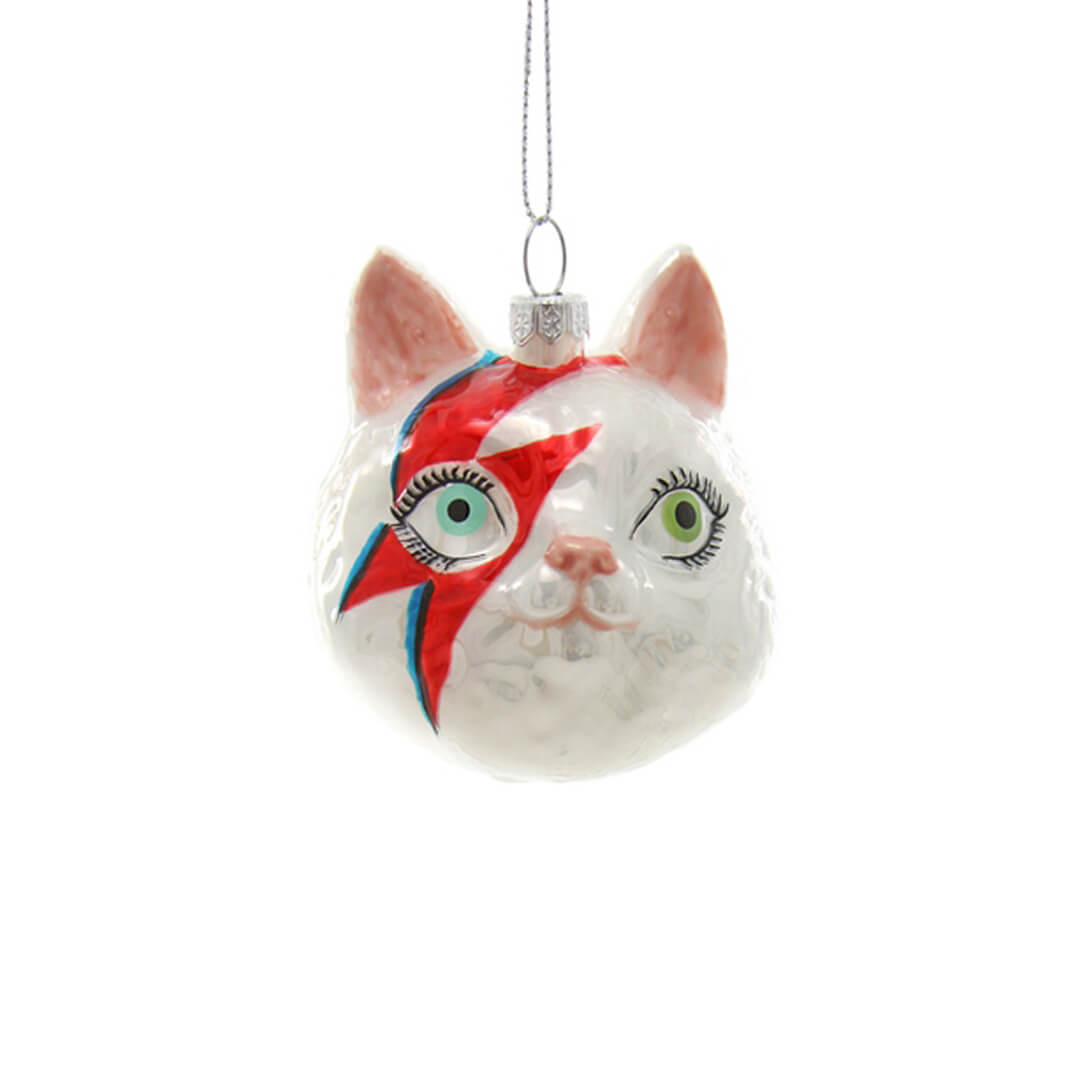 Meowie Bowie Cat Head Ornament 2.75" - bubblegum market