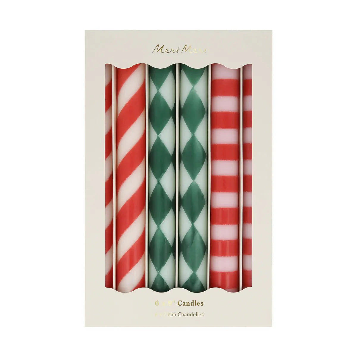 Meri Meri Party Festive Stripe Table Candles - bubblegum market