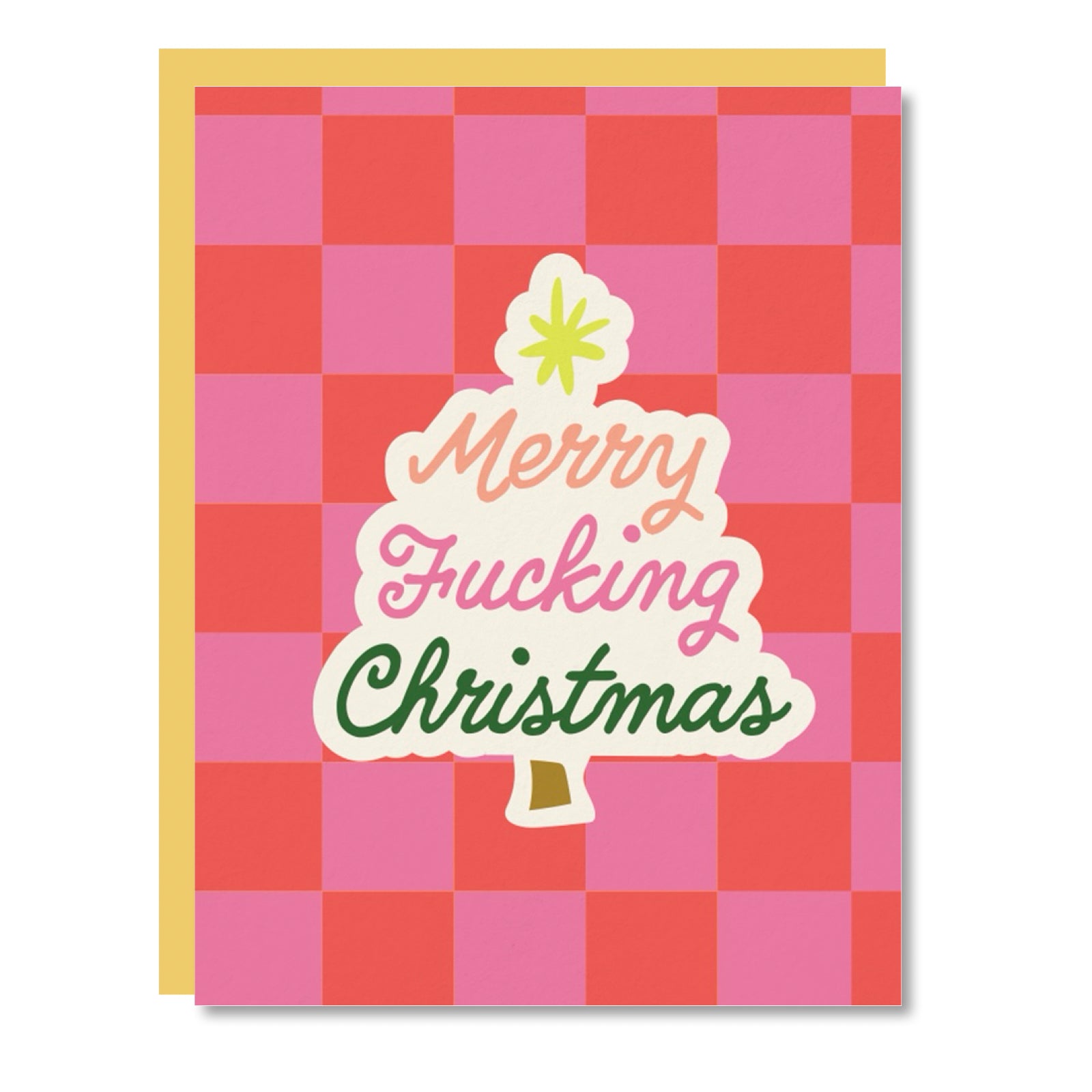 Merry F*cking Christmas Holiday Greeting Card - bubblegum market