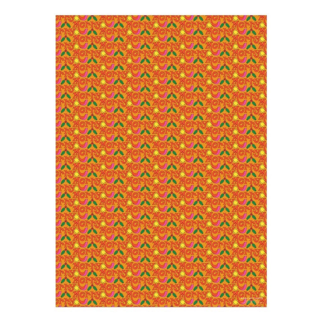 Merry Holiday Wrapping Paper Sheets (Roll of 3) - bubblegum market