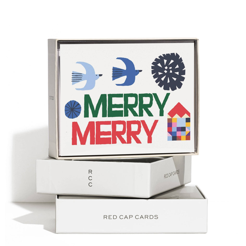 Merry Merry Holiday Greeting Card Boxed Set - bubblegum market